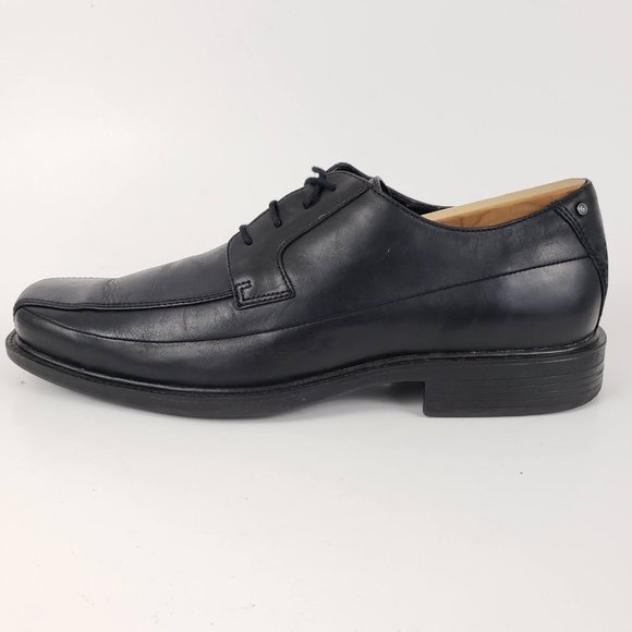 Rockport Black Leather Oxford Dress Shoes - Picture 1 of 7